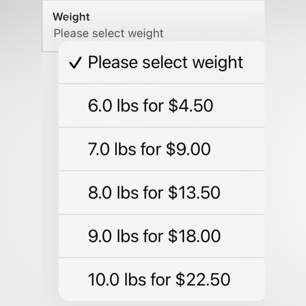 COPY - SHIPPING COST over 5lbs